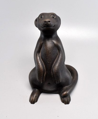 Genuine bronze resin meerkat - resin,