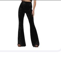 Vintage High Waist Gold Velvet