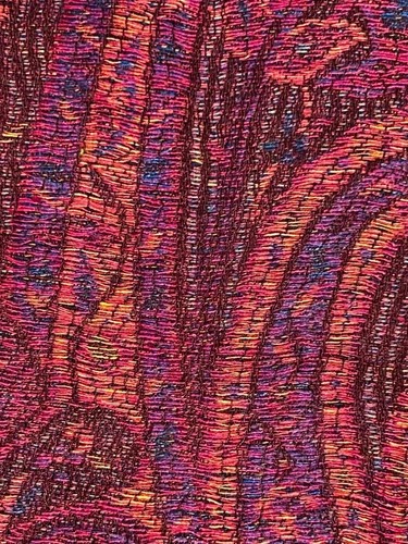 Pink red paisley pashmina - &,