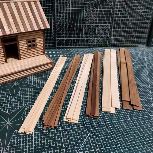 100x flat bamboo pieces stick - 100x,