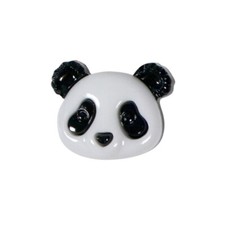 5 x Panda Head Shaped Buttons