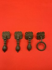 4 Steel Draw Pulls. Identical Back Plates, One Pull Different