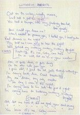 KATE BUSH Handwritten Lyrics - 'Wuthering Heights' - 10"x6" reprint