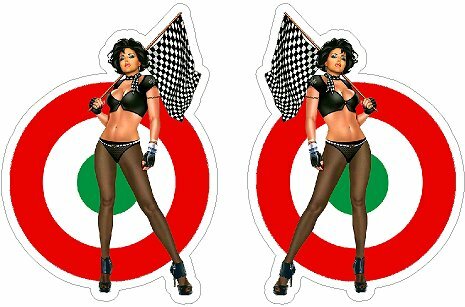 Italian mod pin - pin, girl