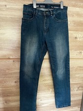 Mens Denim Tu Straight Blue Jeans 32W 32L