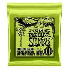 Ernie Ball 7-String Regular Slinky Nickel Electric Guitar Strings (10-56 Gauge)