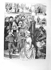 Old Antique Print 1885 Children Fancy Dress Costumes Lady Egerton Tatton 19th