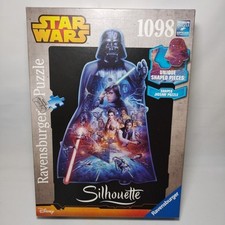 STAR WARS Shaped Silhouette Jigsaw Puzzle 1098 piece Skywalker Vader Complete 