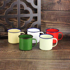 1pc Coloured Enamel Mugs Retro