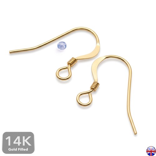 14k gold filled earwires - filled, with
