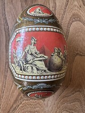 Vintage German 1960s 70s Tin Plate Imperial Tin  EGG  Sweets Display