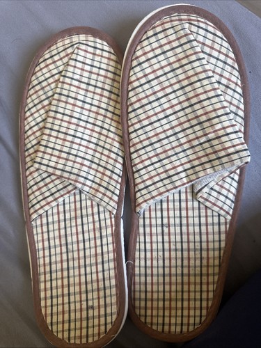 Plaid fabric slip - slip-on, house