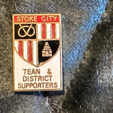 1990s Stoke City Team & District Supporters' Club Badge Official issue
