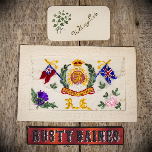 Postcard ww1 era embroidered - postcard,,