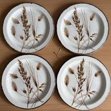 70s Vintage Wedgewood Stonehenge Midwinter Wild Oats Set of 4 tea plates  18cm