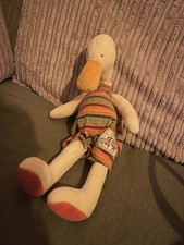 Moulin Roty La Grande Famille Amedee The Duck Striped Soft Toy 30cm