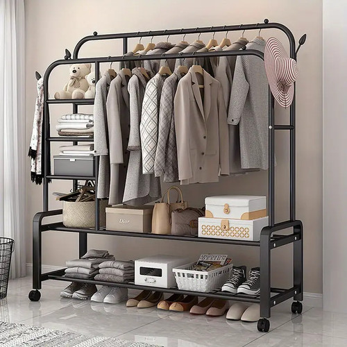 Heavy duty double clothes rail - heavy,