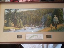 Scott KENNEDY " Fishing Buddies "  Limited Edition art PRINT Man Dog Companions