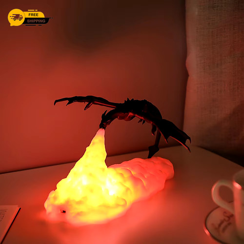 Printed fire dragon lights - printed,