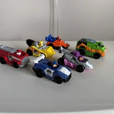 Paw Patrol Die Cast The Movie Cars True Metal Vehicles x 6 COMPLETE SET Glitter