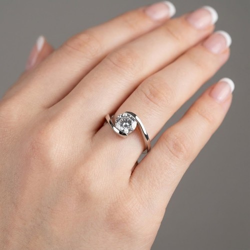 Solitaire engagement ring 14k - solitaire,