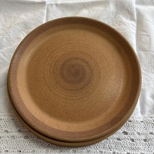 4 Purbeck Side Plates Brown Spiral  ’ 6.75 Inches Made In England