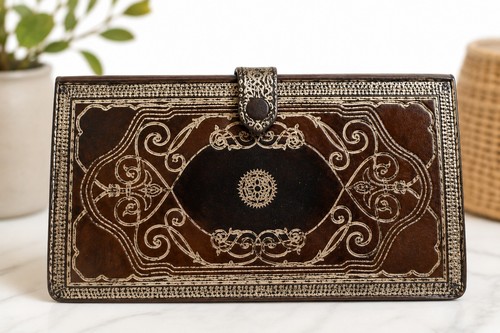 Vintage italian tooled leather - italian,