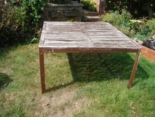 1.4M Square 8 Seater Hardwood Garden Table Patio Furniture Dining Bistro BBQ