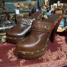 Vintage Wooden Clog Heels -