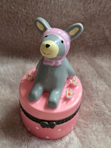 Limoges inspired ceramic bunny - inspired,