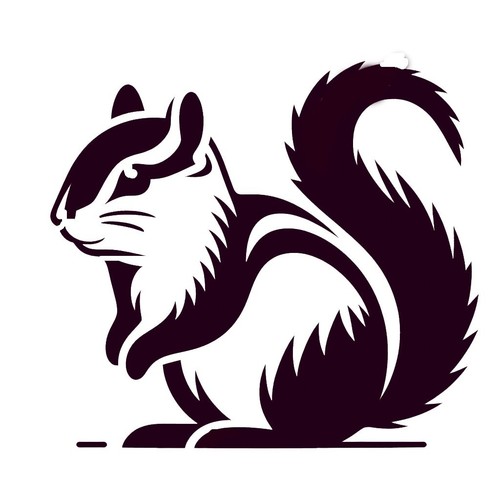 Chipmunk stencil re - chipmunk, re-usable