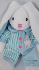 Dandee Plush White Bunny blue