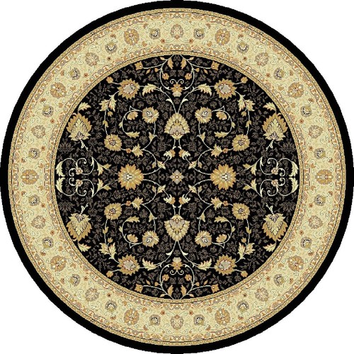 Round black beige - black, traditional