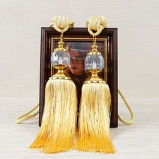 Rope Tie Backs Tassel Crystal Ball 1 Pair Tieback Home Decor Curtain Holdbacks