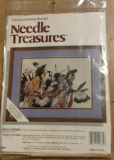 UNUSED NEEDLE TREASURES CROSS STITCH KIT EAGLE DANCE NATIVE AMERICANS  14"X10"