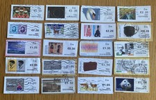 20 Eire Ireland Post and Go Labels Used Franked Stamps On Paper 