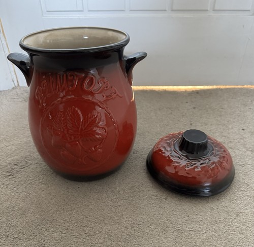 Keramik rumtopf large - rumtopf, red
