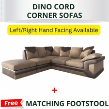Dino Cord Brown Beige Corner