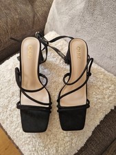 Quiz Black Strappy Shoes Size