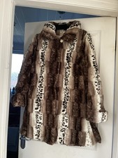 Dennis Basso Reversible Faux Fur / Showerproof  Women’s coat