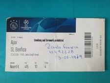 TICKET CHAMPIONS LEAGUE 18/19 AFC AJAX x SL BENFICA