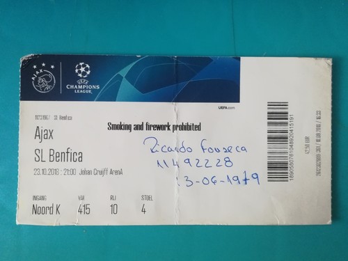 Ticket champions league 19 - league, 18/19