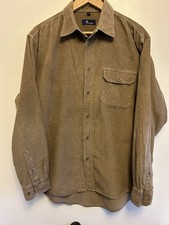Camargue Men’s Beige Corduroy Shirt Size L