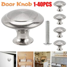 1-40Pcs Large Door Knobs Cabinet Handles Cupboard Drawer Kitchen Stainless Steel