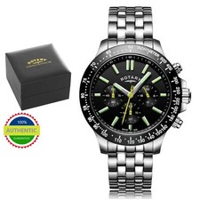 Rotary GB03011/04 Les Originales Swiss Made Chrono Stainless Bracelet Mens Watch