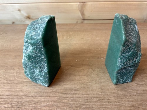 Green calcite crystal geode - green,