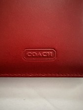 Red Lambskin Coach Pocket