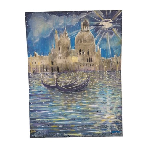 Original painting moonlit - original,