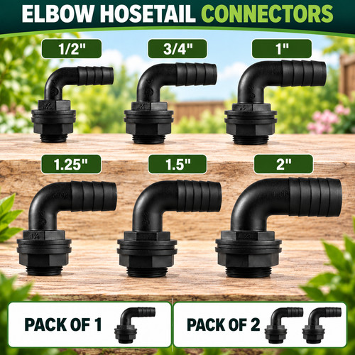 Elbow hosetail connector - hosetail,