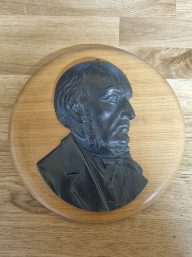 Bronze portrait plaque - a,